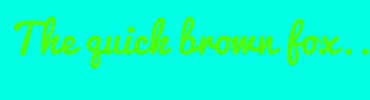 Image with Font Color 4DFF00 and Background Color 00FFE5